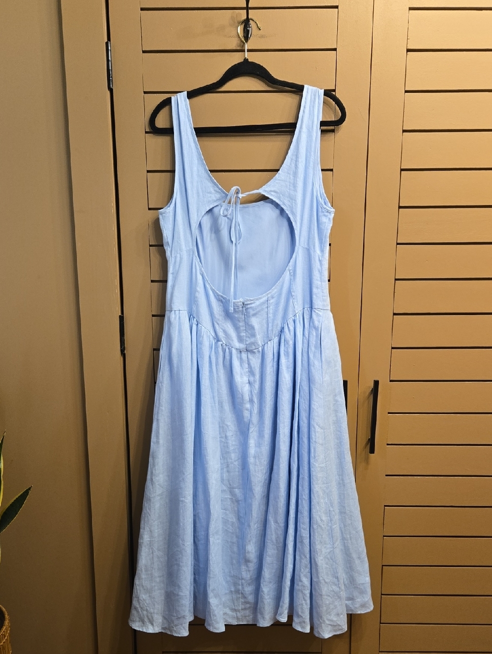 Astr The Label Thierry Linen Midi Dress Size Large - Picture 7 of 9